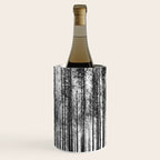 trees in forest landscape - black and white nature photography Wine Chiller Gallery Image 1