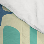 Retro Mid Century Modern Abstract Pattern 576 Turquoise Blue Comforter Gallery Image 4