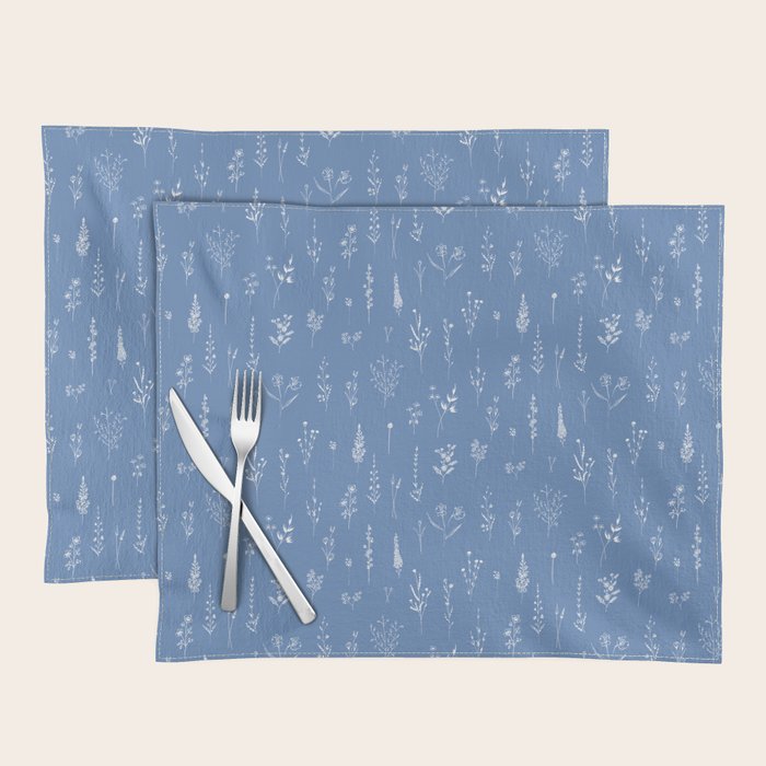 Wildflowers blue Placemat Gallery Image 1