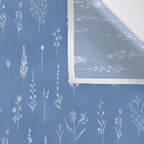 Wildflowers blue Wall Tapestry Gallery Image 3