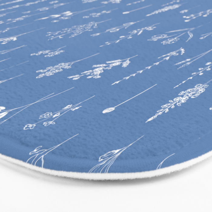 Wildflowers blue Bath Mat Gallery Image 3