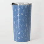 Wildflowers blue Travel Mug Gallery Image 3