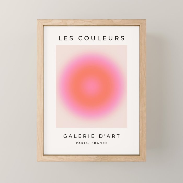 Les Couleurs | 04 - Aura Print Neutral Pink And Orange Preppy Decor Modern Gradient Mini Art Print Gallery Image 1