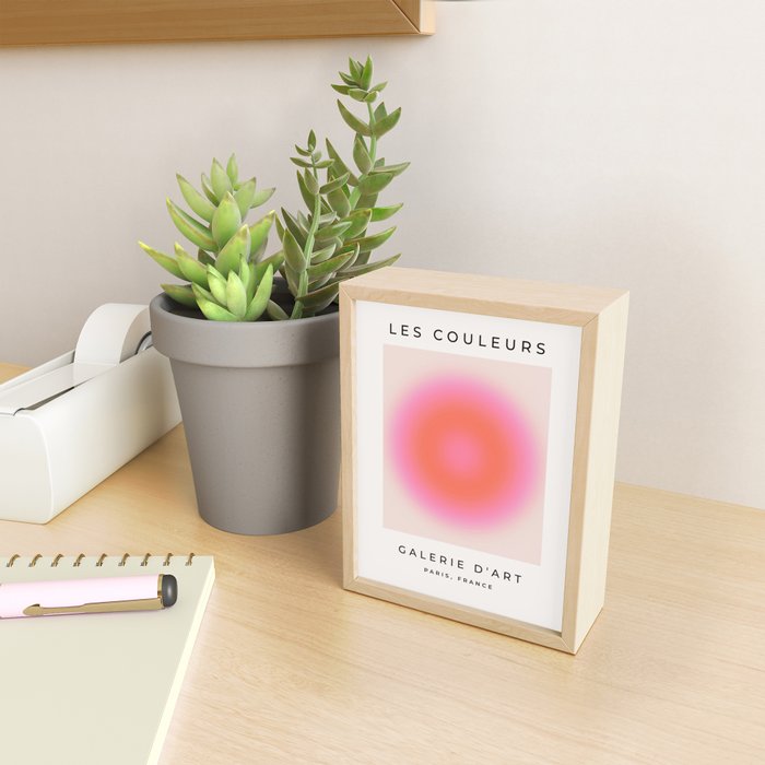 Les Couleurs | 04 - Aura Print Neutral Pink And Orange Preppy Decor Modern Gradient Mini Art Print Gallery Image 2