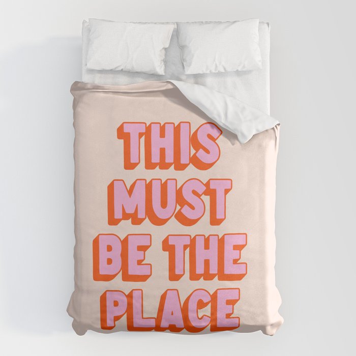 This Must Be The Place: The Peach Edition Duvet Cover Gallery Image 6