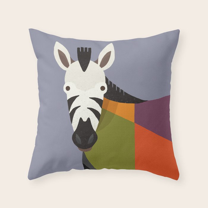 Zebra Throw Pillow Gallery Image 6