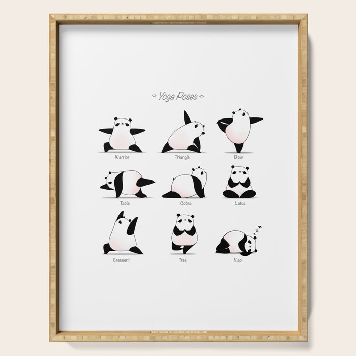 Yoga Panda II Serving Tray Gallery Image 1