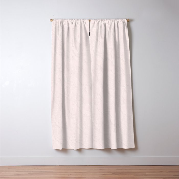 Elegant vintage blush pink french floral lace Window Curtain Gallery Image 3