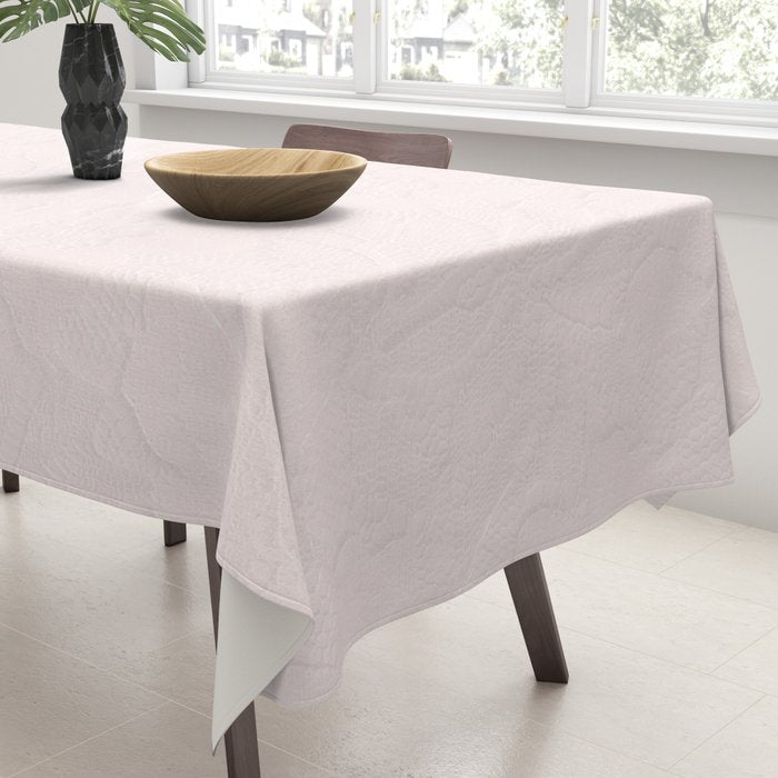 Elegant vintage blush pink french floral lace Tablecloth Gallery Image 3