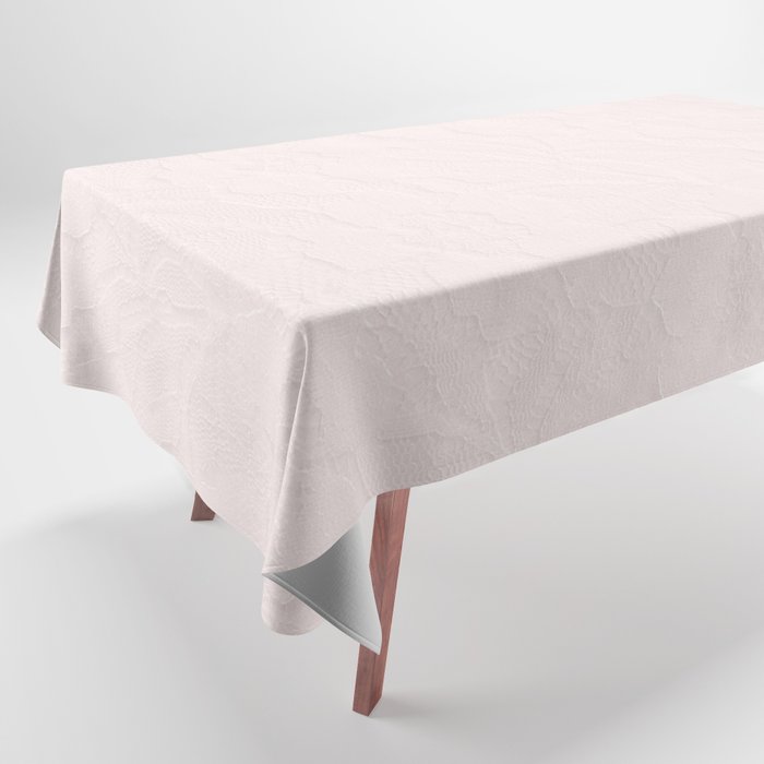 Elegant vintage blush pink french floral lace Tablecloth Gallery Image 1