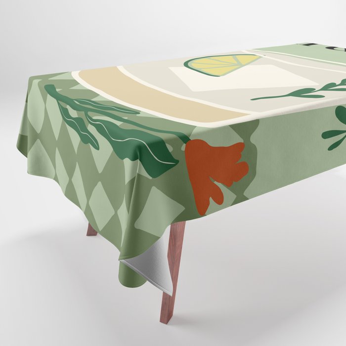 Gin & Tonic Cocktail Tablecloth Gallery Image 1