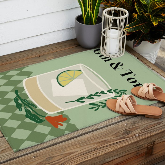 Gin & Tonic Cocktail Outdoor Rug Gallery Image 2
