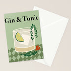 Gin & Tonic Cocktail Stationery Card Gallery Image 2
