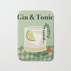 Gin & Tonic Cocktail Bath Mat Gallery Image 1