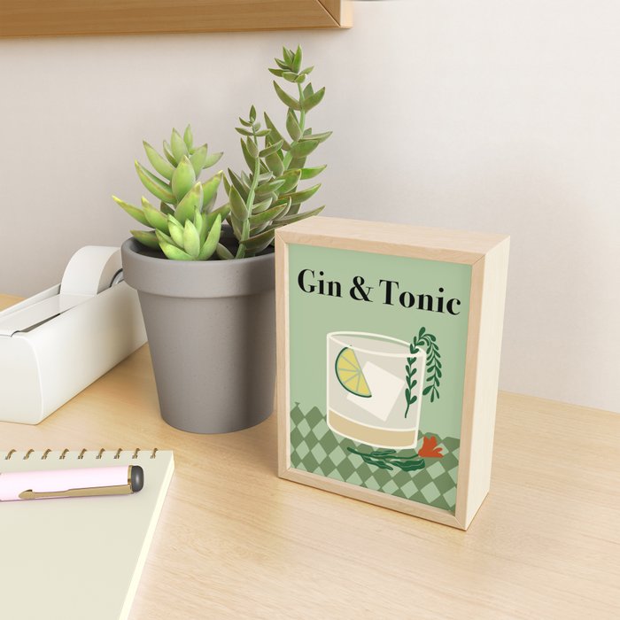 Gin & Tonic Cocktail Mini Art Print Gallery Image 2