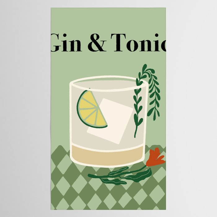 Gin & Tonic Cocktail Tablecloth Gallery Image 2