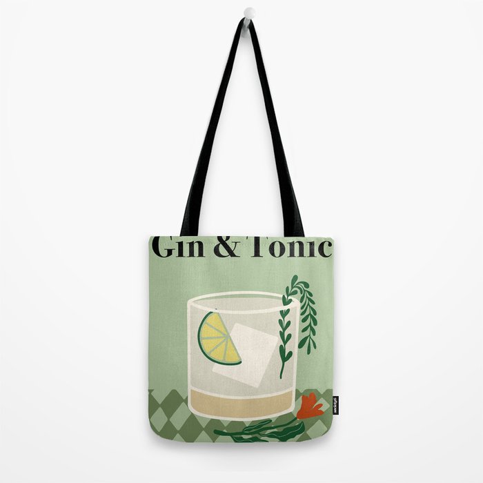 Gin & Tonic Cocktail Tote Bag Gallery Image 2