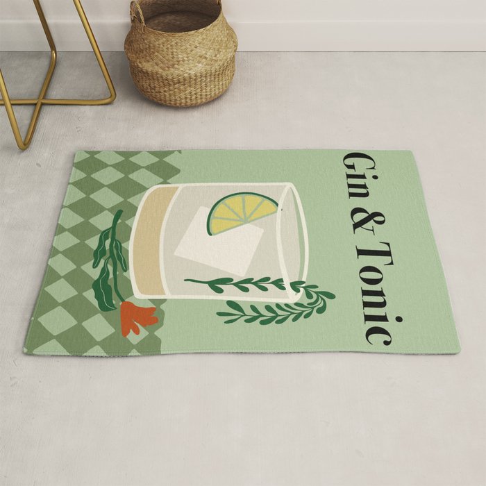 Gin & Tonic Cocktail Rug Gallery Image 1