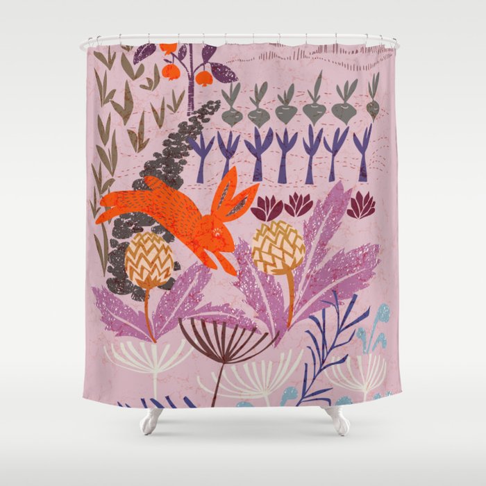 Artichoke thief at sunrise Shower Curtain Gallery Image 1