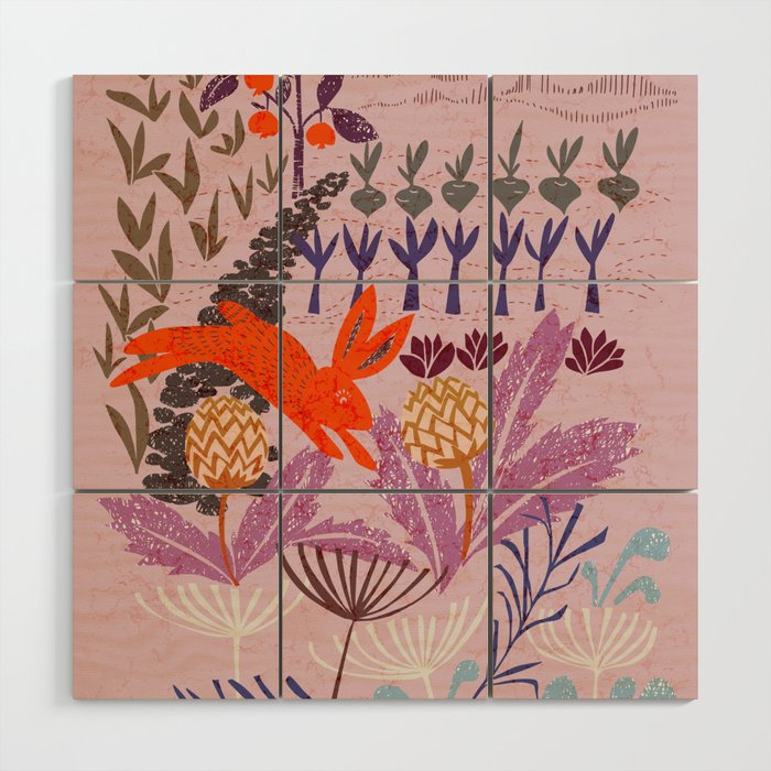 Artichoke thief at sunrise Wood Wall Art Gallery Image 1