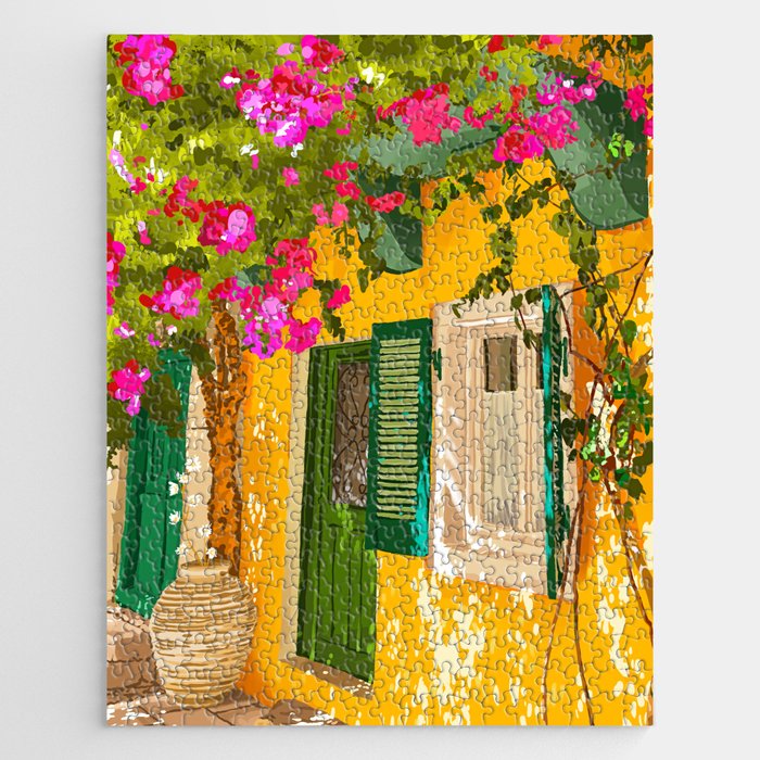 Living in the Sunshine. Always. | Summer Exotic Travel Architecture | Italy Sicily Boho Buildings Jigsaw Puzzle