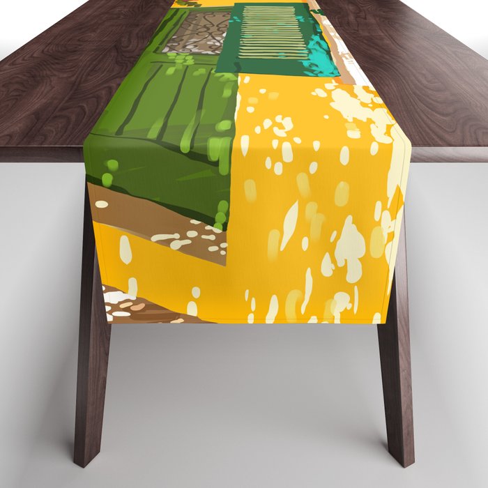 Living in the Sunshine. Always. | Summer Exotic Travel Architecture | Italy Sicily Boho Buildings Table Runner Gallery Image 1