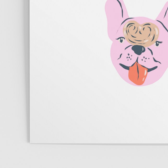 French Bulldogs with Pastries in Pink Poster Gallery Image 3