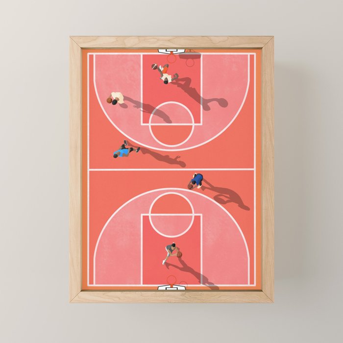 Street Basketball Playground  Mini Art Print Gallery Image 1