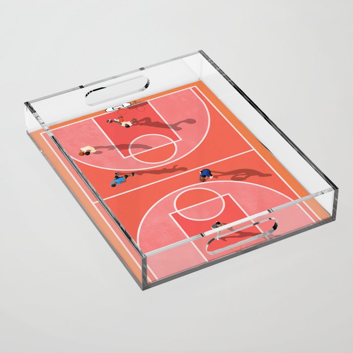 Street Basketball Playground  Acrylic Tray Gallery Image 1
