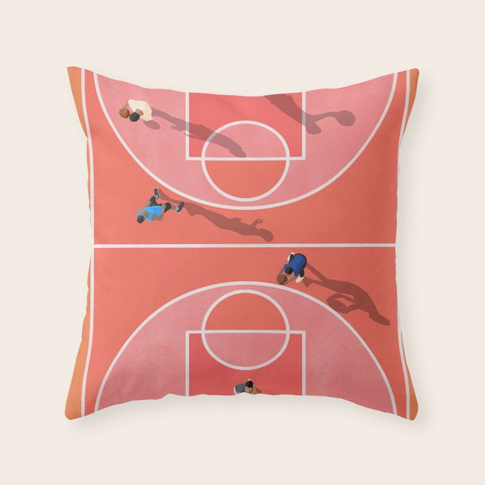 Street Basketball Playground  Throw Pillow Gallery Image 6
