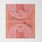 Street Basketball Playground  Throw Blanket Gallery Image 2