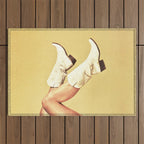 These Boots - Yellow Outdoor Rug Gallery Image 1