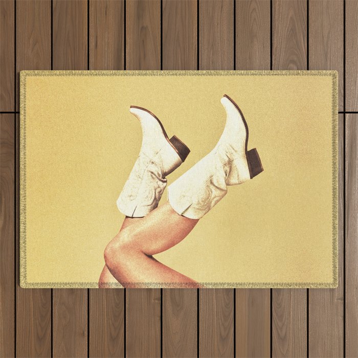 These Boots - Yellow Outdoor Rug Gallery Image 1