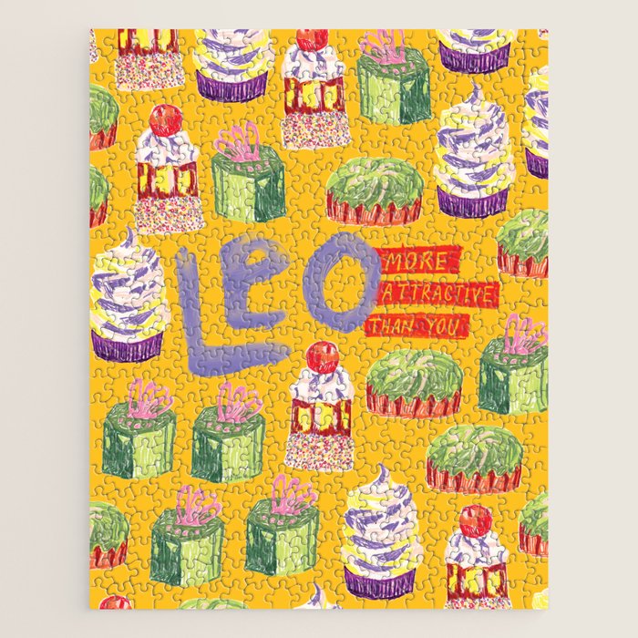 Leo Birthday Treats in Orange | Zodiac Series Jigsaw Puzzle Gallery Image 1
