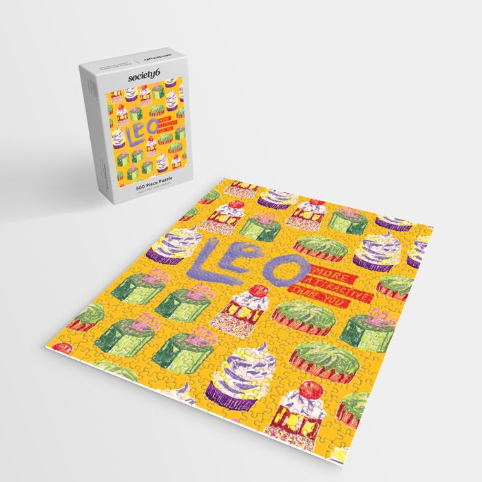 Leo Birthday Treats in Orange | Zodiac Series Jigsaw Puzzle Gallery Image 2