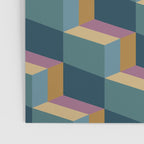 Cuboid Mid Century Abstract Shapes Pattern II Poster Gallery Image 3