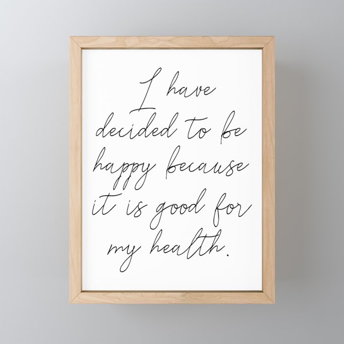 Happy Quote (Voltaire) Mini Art Print Gallery Image 1
