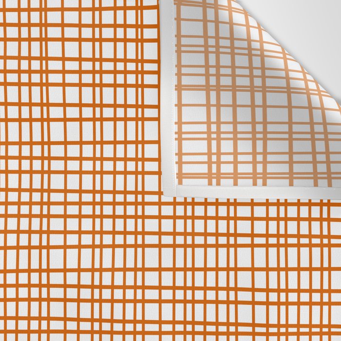 Fine Weave Minimalist Midcentury Woven Pattern in Orange and White Wall Tapestry Gallery Image 3