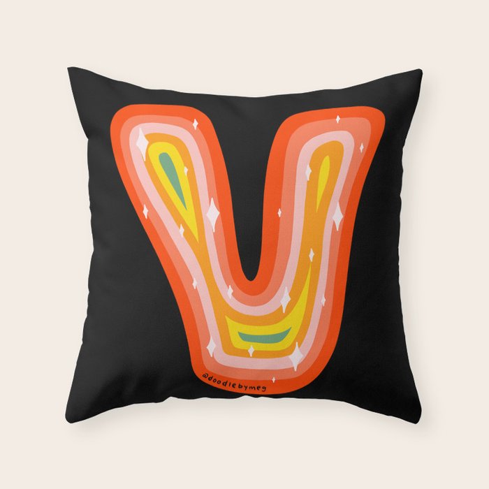 Rainbow V Throw Pillow Gallery Image 1