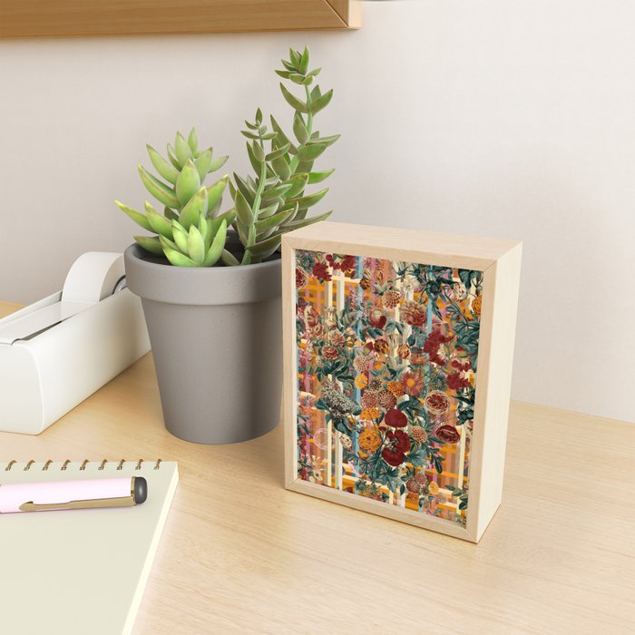 Floral and Tartan Pattern Mini Art Print Gallery Image 2
