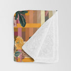 Floral and Tartan Pattern Throw Blanket Gallery Image 3