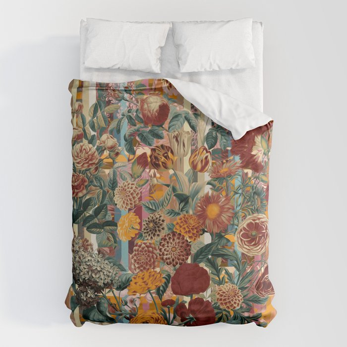Floral and Tartan Pattern Duvet Cover Gallery Image 6
