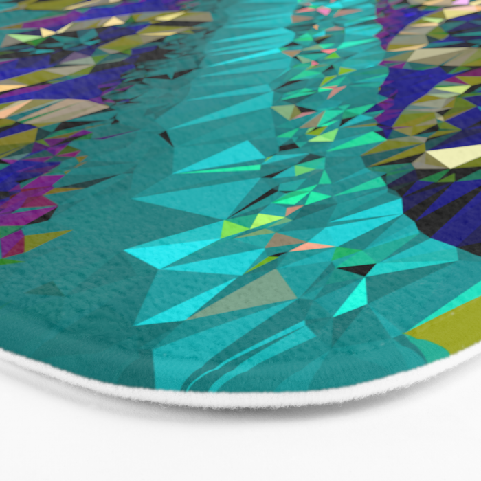 Glittery Low Poly Abstract Geometric Art Bath Mat Gallery Image 3