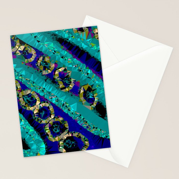 Glittery Low Poly Abstract Geometric Art Stationery Card Gallery Image 2