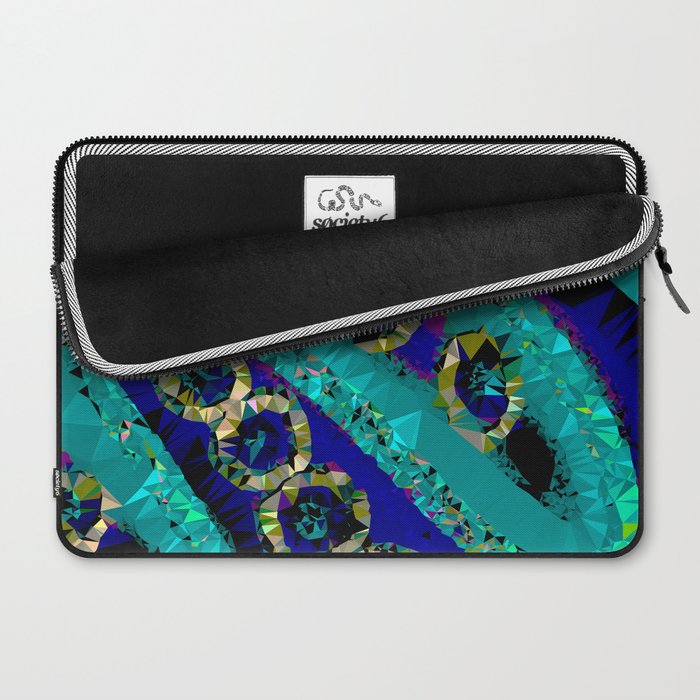 Glittery Low Poly Abstract Geometric Art Laptop Sleeve Gallery Image 2