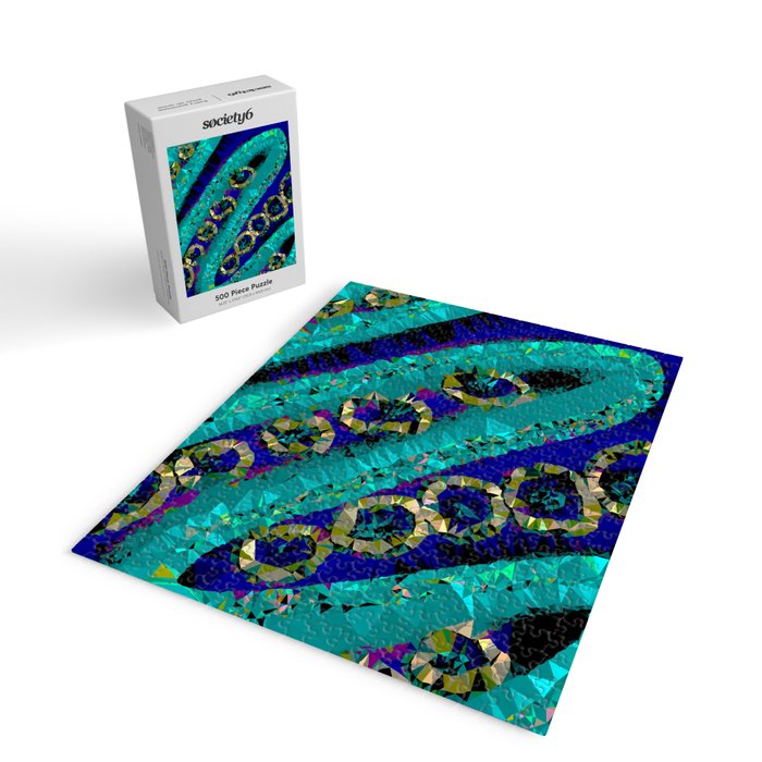 Glittery Low Poly Abstract Geometric Art Jigsaw Puzzle Gallery Image 2