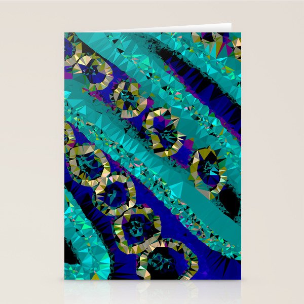 Glittery Low Poly Abstract Geometric Art Stationery Card Gallery Image 2