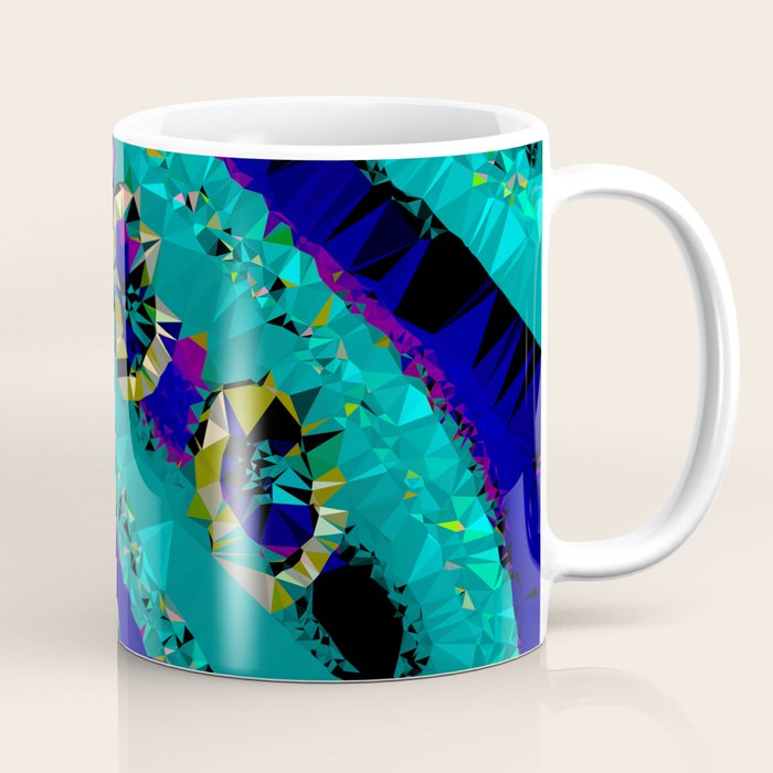 Glittery Low Poly Abstract Geometric Art Coffee Mug Gallery Image 1