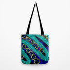 Glittery Low Poly Abstract Geometric Art Tote Bag Gallery Image 2