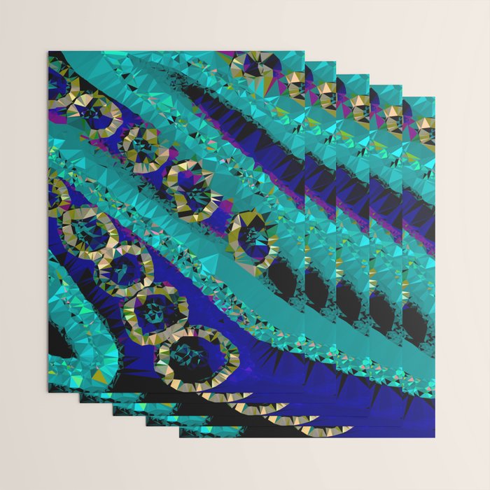 Glittery Low Poly Abstract Geometric Art Wrapping Paper Gallery Image 3